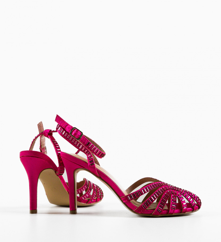 Sandale Ramire Fuchsia cu Toc Elegante - imagine 7