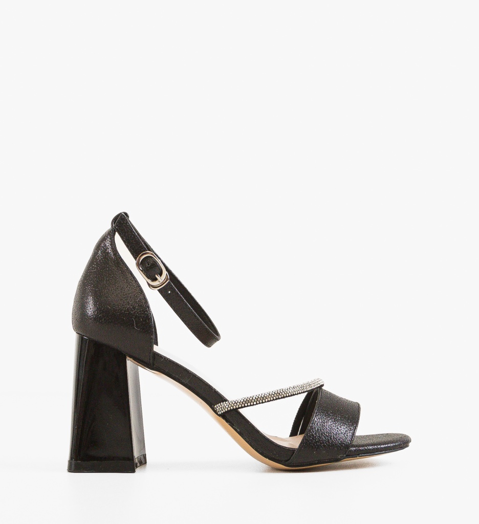 Sandale Dama Lyly Negre cu Toc Elegant - imagine 6