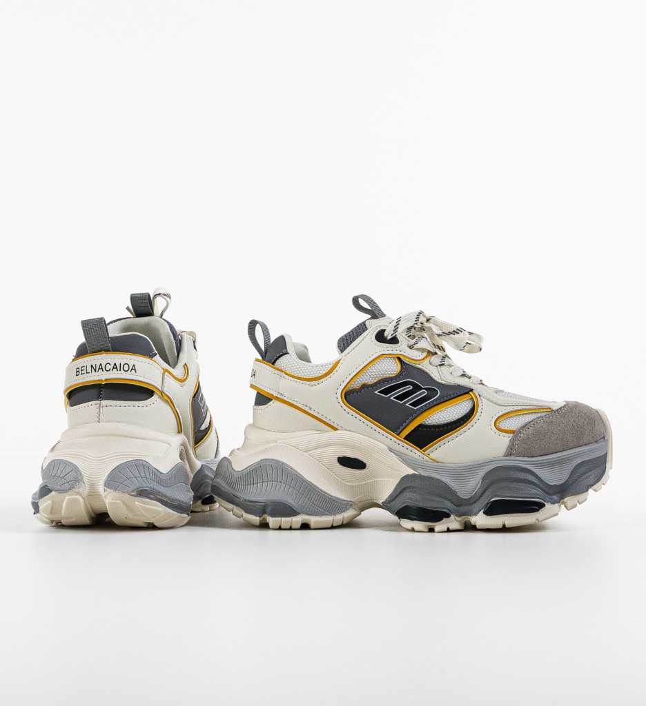 Sneakers Dama Galata Gri - Confort Urban - imagine 6