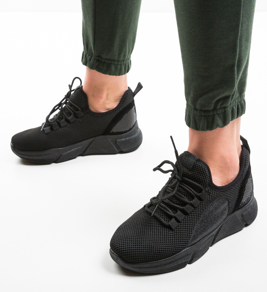 Recrada Pantofi Sport Negri - Confort Zilnic - imagine 3