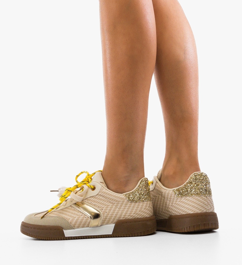 Sneakers Dama Kabber Bej - Confort Sport