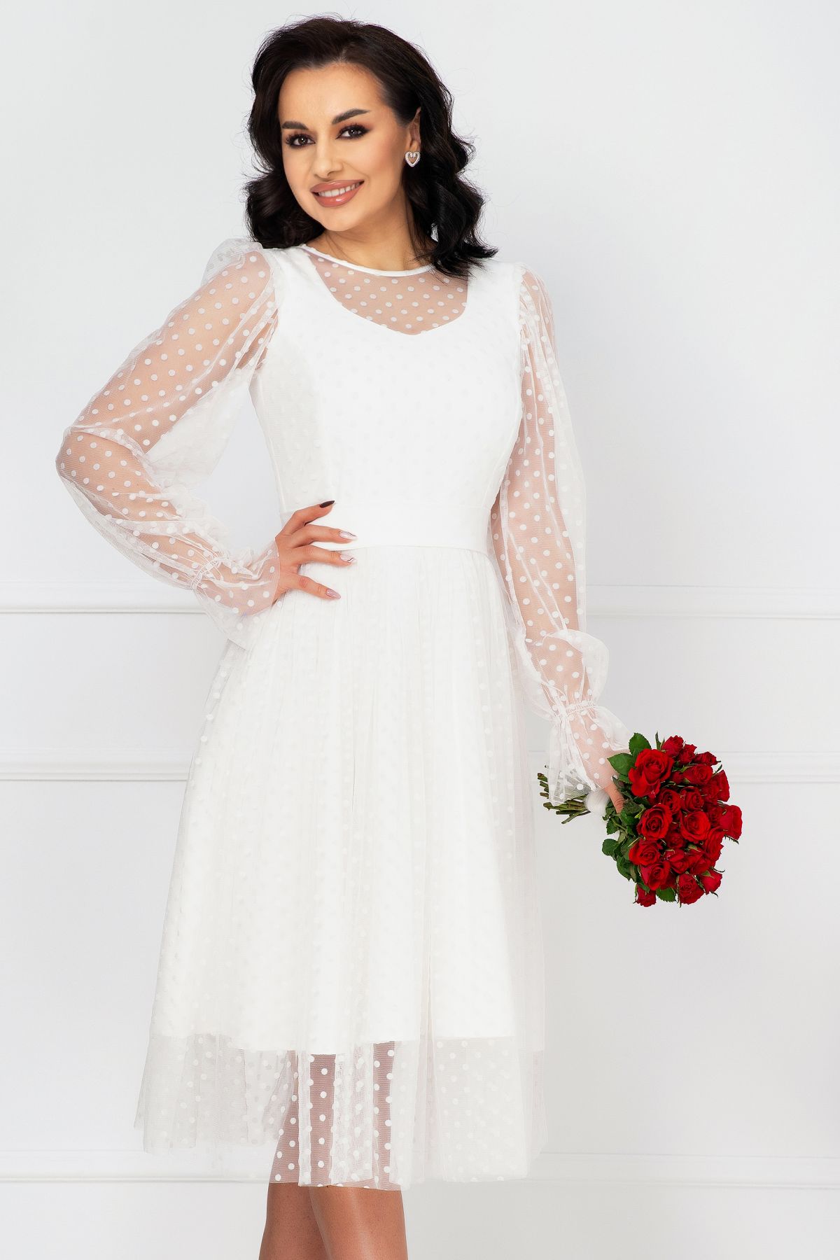 Rochie Cununie InPuff Eleganta cu Tul - imagine 1