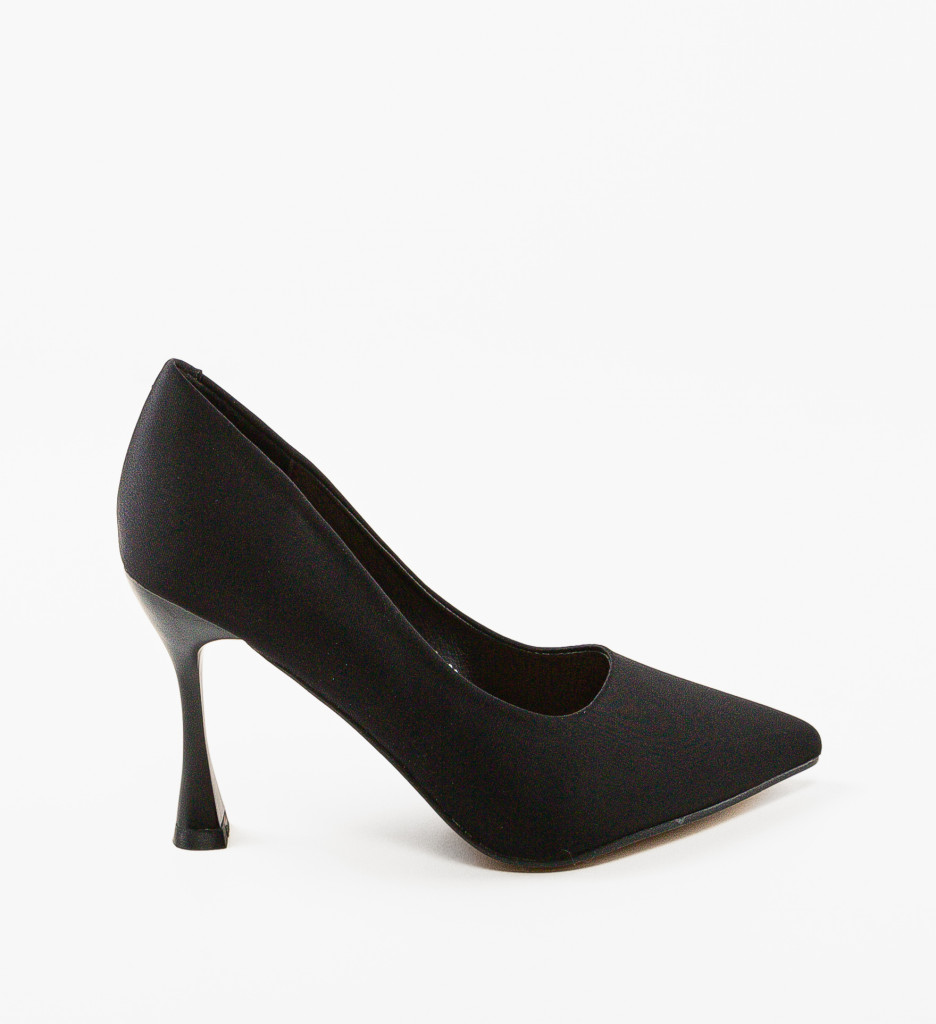 Pantofi dama Kilor negri cu toc eleganți - imagine 5