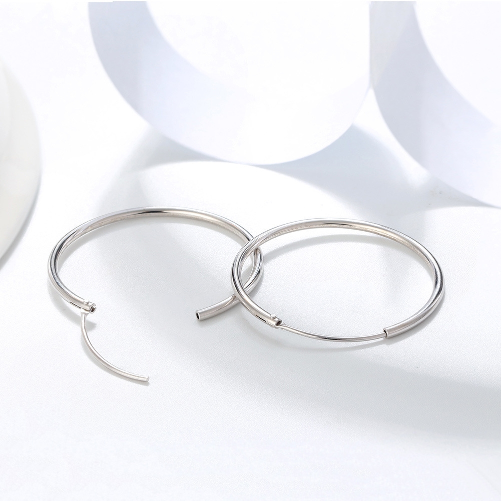 Cercei rotunzi argint 925 placati cu rodiu JW1785 Zhuhai - imagine 4