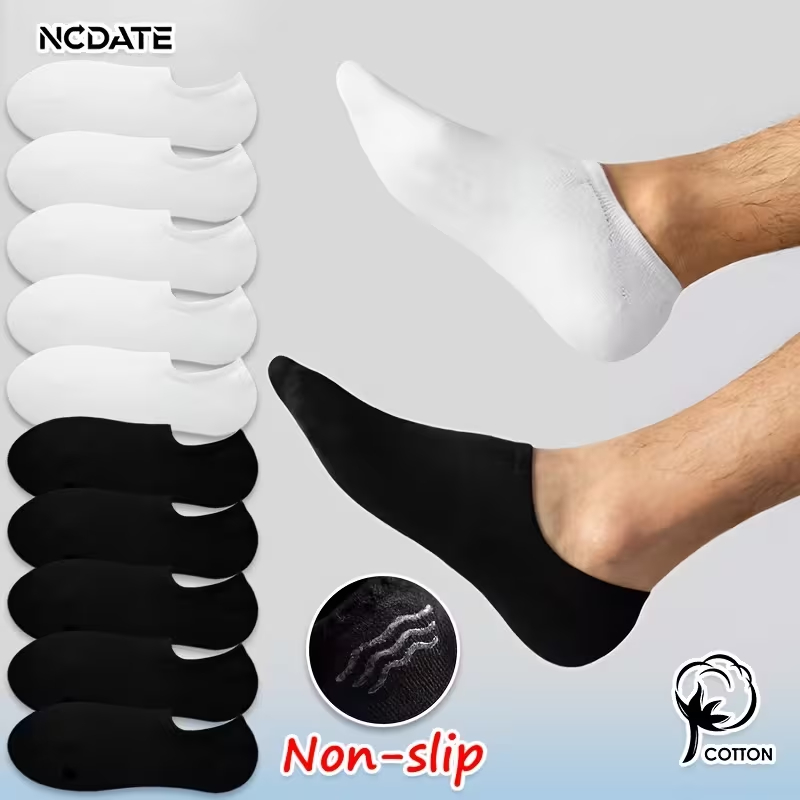 Set 20 sosete albe/negre scurte bumbac