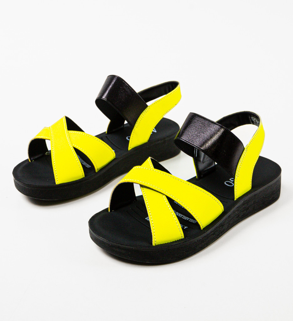Sandale Dama Brina Galbene | Stil si Confort - imagine 5