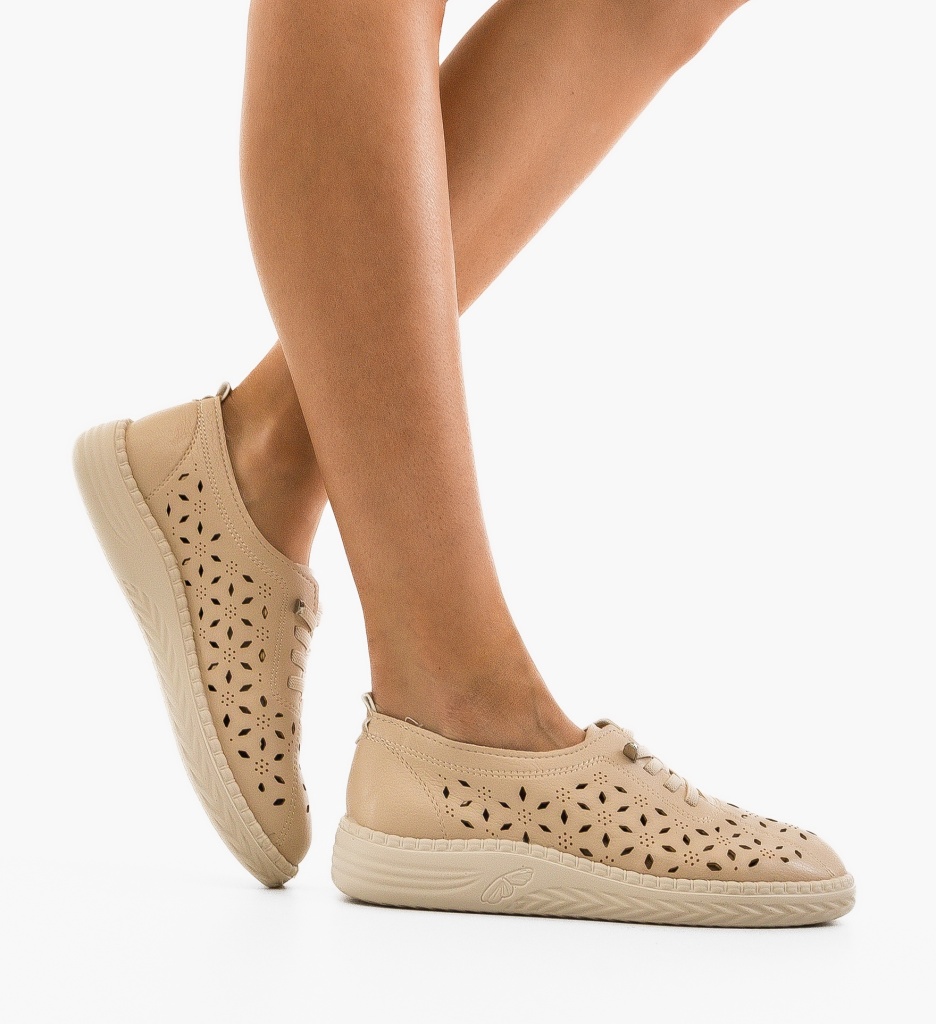 Pantofi Casual Dama Guha Bej | Confort si Stil - imagine 3