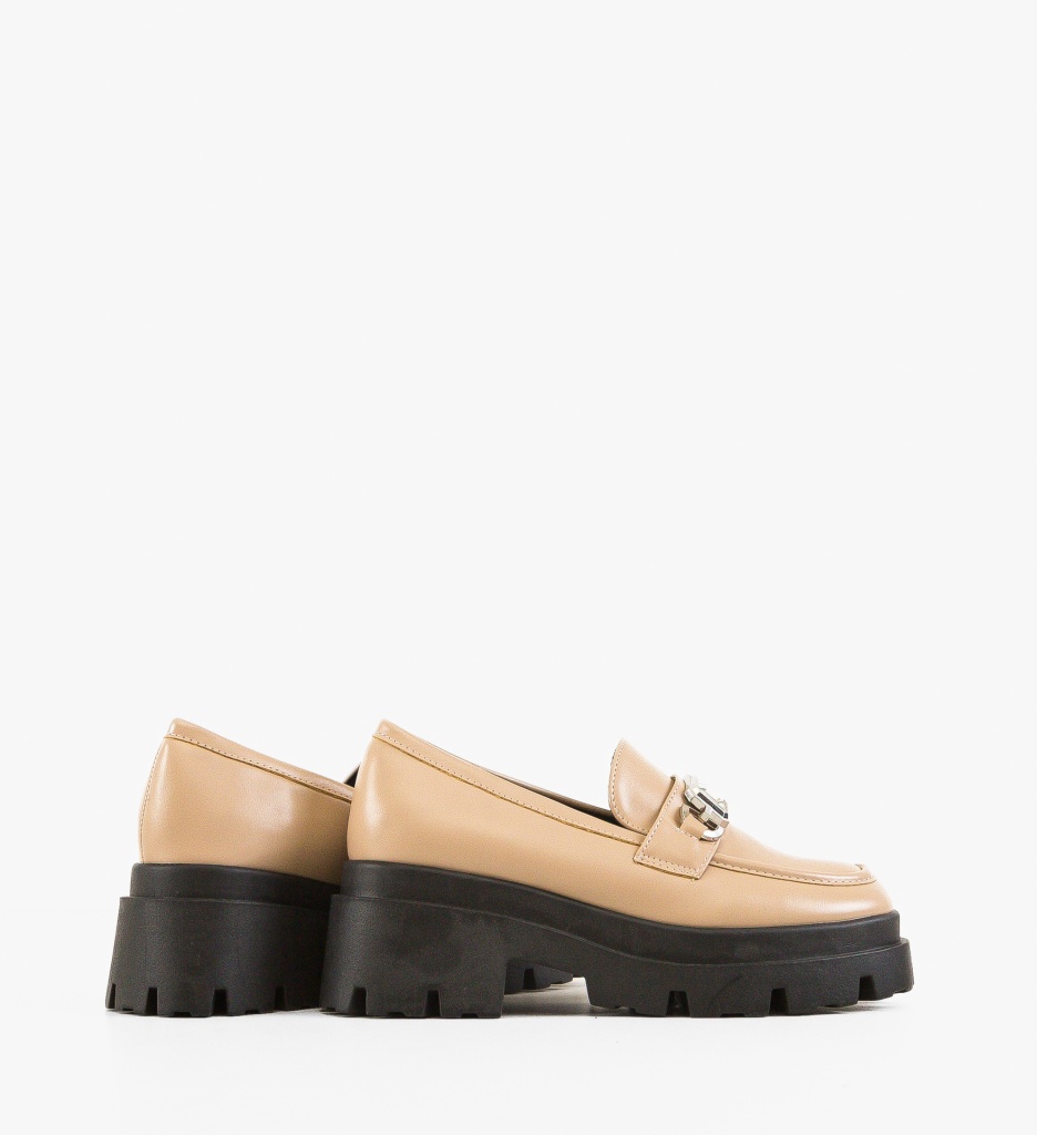 Pantofi Casual Dama Kajus Khaki - Confort Stil - imagine 4