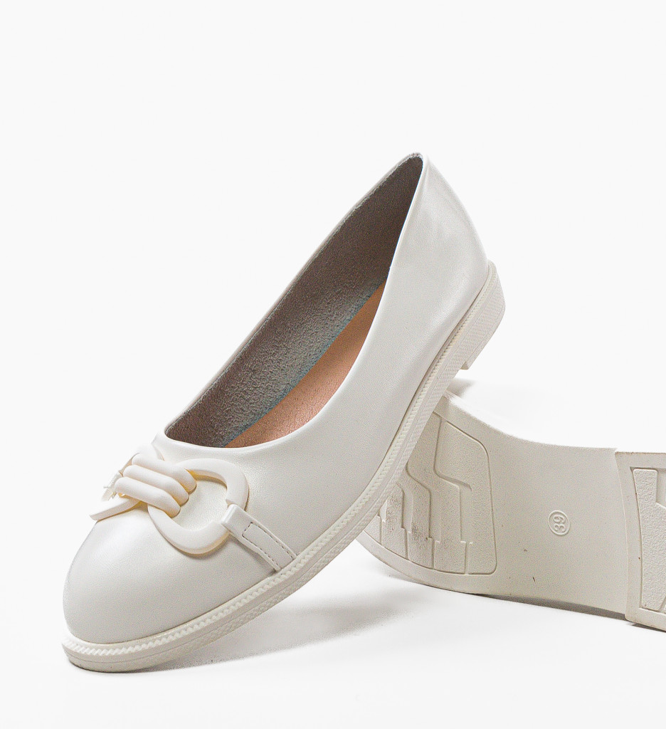 Pantofi Casual Dama Valce Albi - Confort & Stil - imagine 6