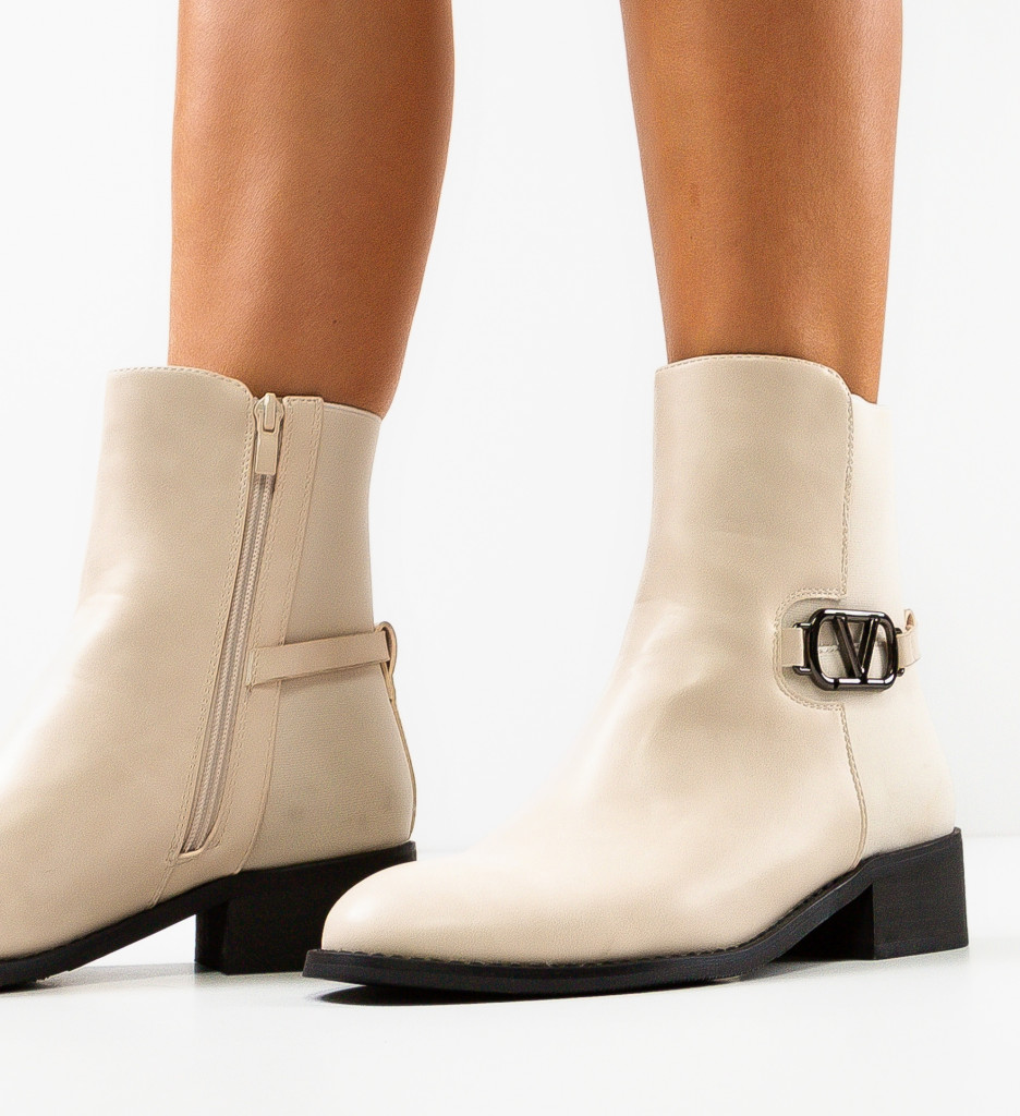 Botine Dama Math Bej | Elegante si Comode - imagine 3