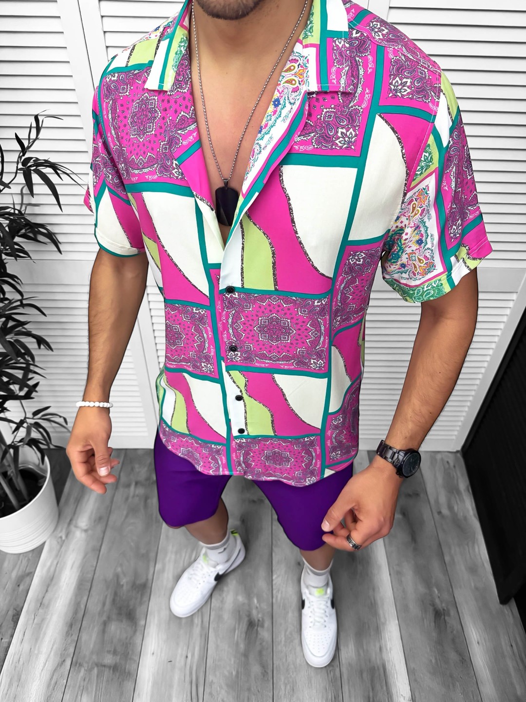 Compleu Vară Cămașă Imprimeu + Pantaloni