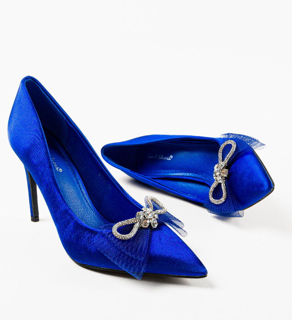 Pantofi Caoimhe Albastri cu Toc Elegant