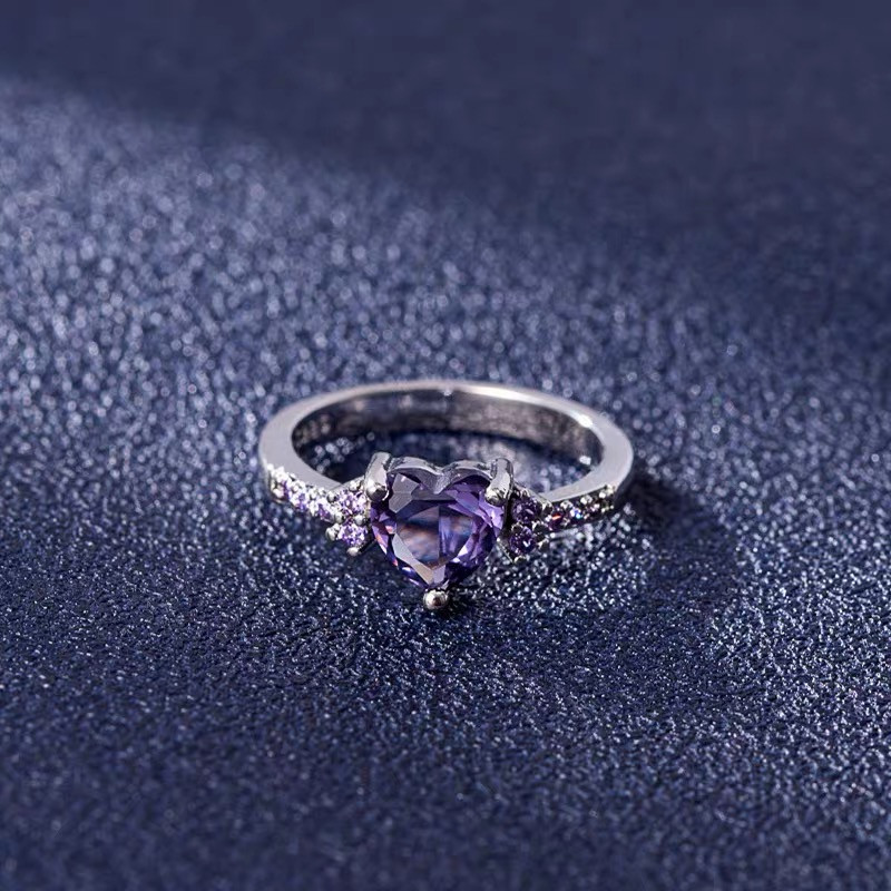 Inel Argint Amanda JW628 cu Zirconiu Mov - imagine 4