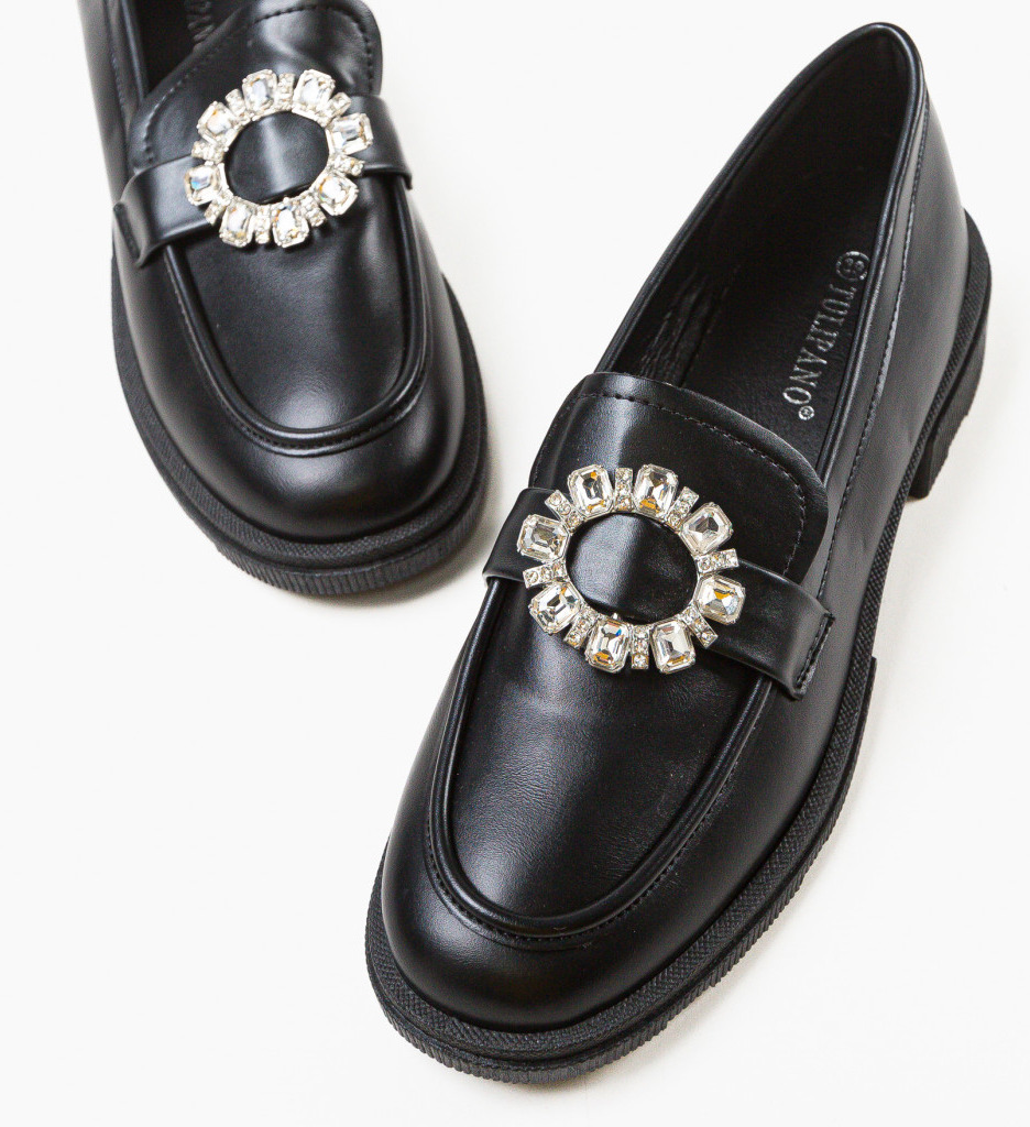 Pantofi Casual Dama Iezabel Negri Confort - imagine 6