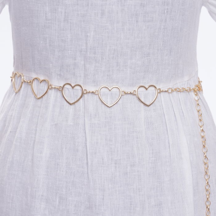 Curea Inimi Aurie Shopika | Accesoriu Elegant - imagine 1