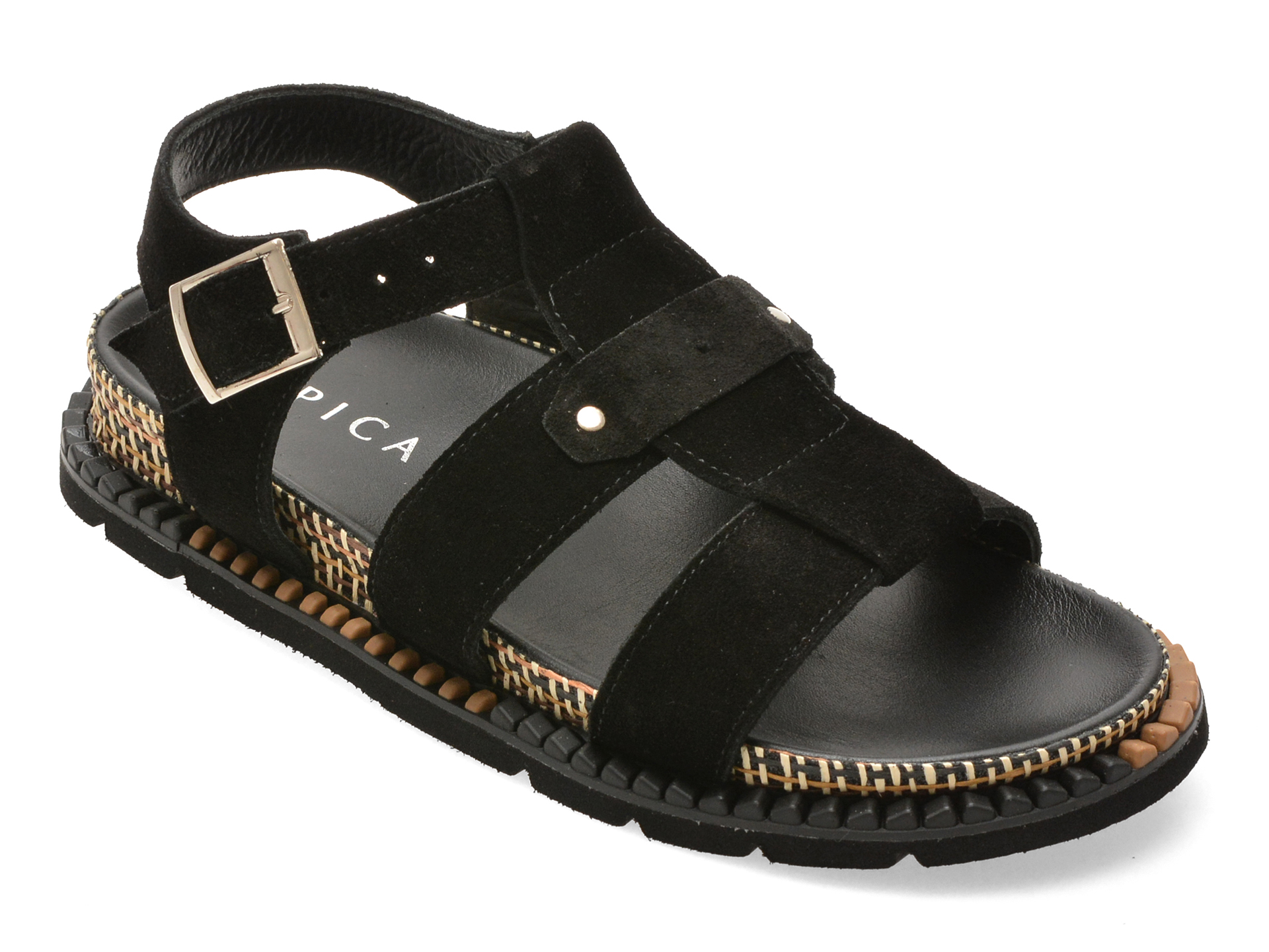Sandale EPICA Negre Piele Întoarsă 3432618