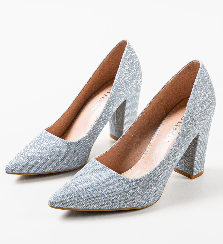 Pantofi dama Potter Argintii - Eleganta si Stil - imagine 5