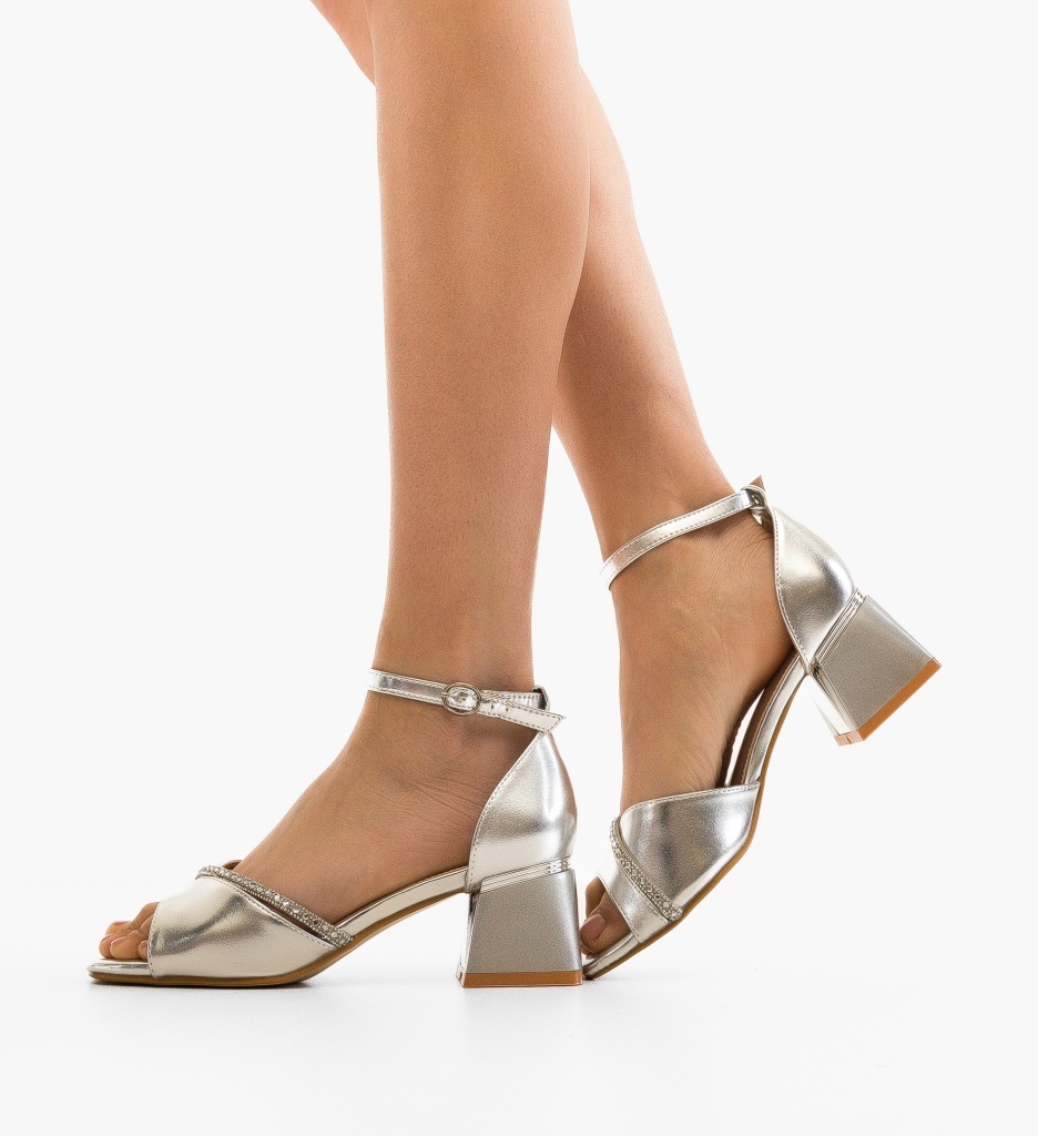 Sandale Dama Susanne Argintii - Eleganță și Stil - imagine 3