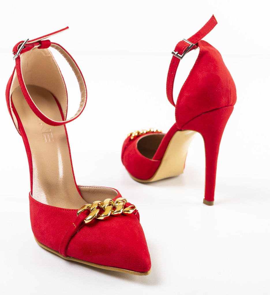 Pantofi Deler Rosii cu Toc - Eleganță și Stil - imagine 6