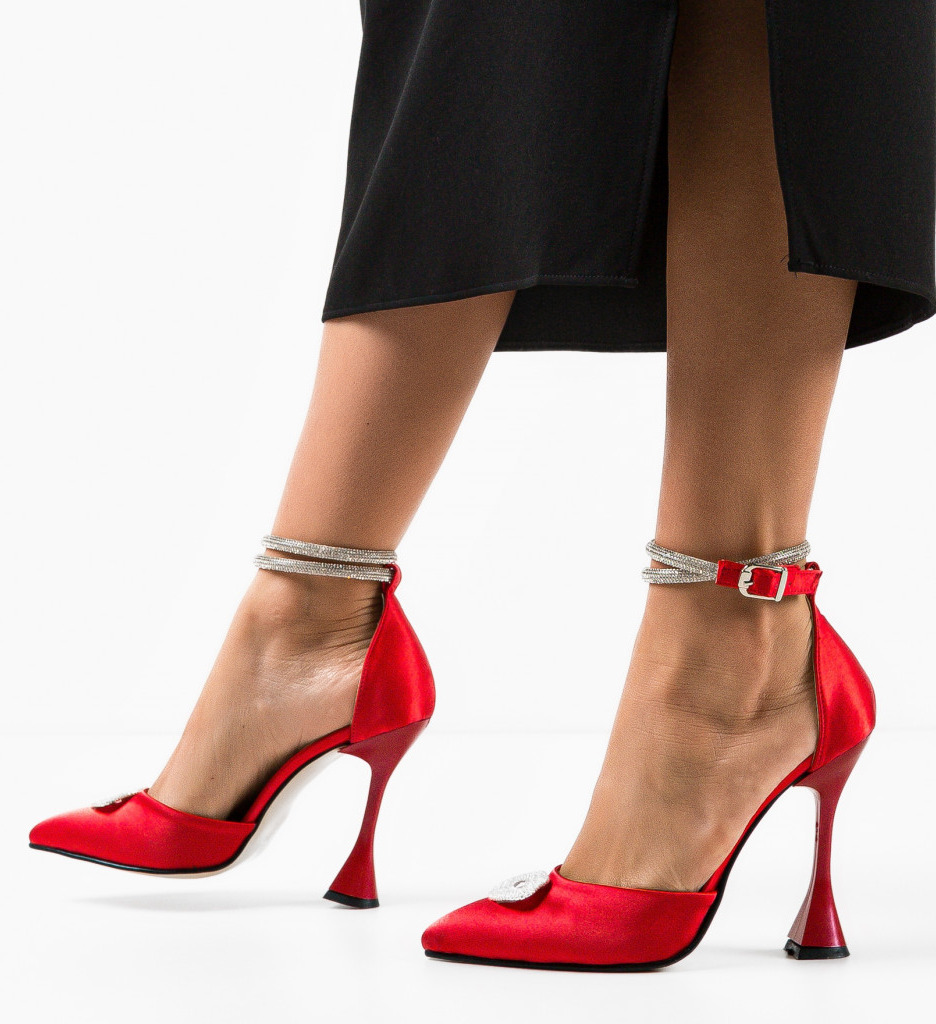Pantofi dama Kiss Rosii - Eleganță și Stil - imagine 3