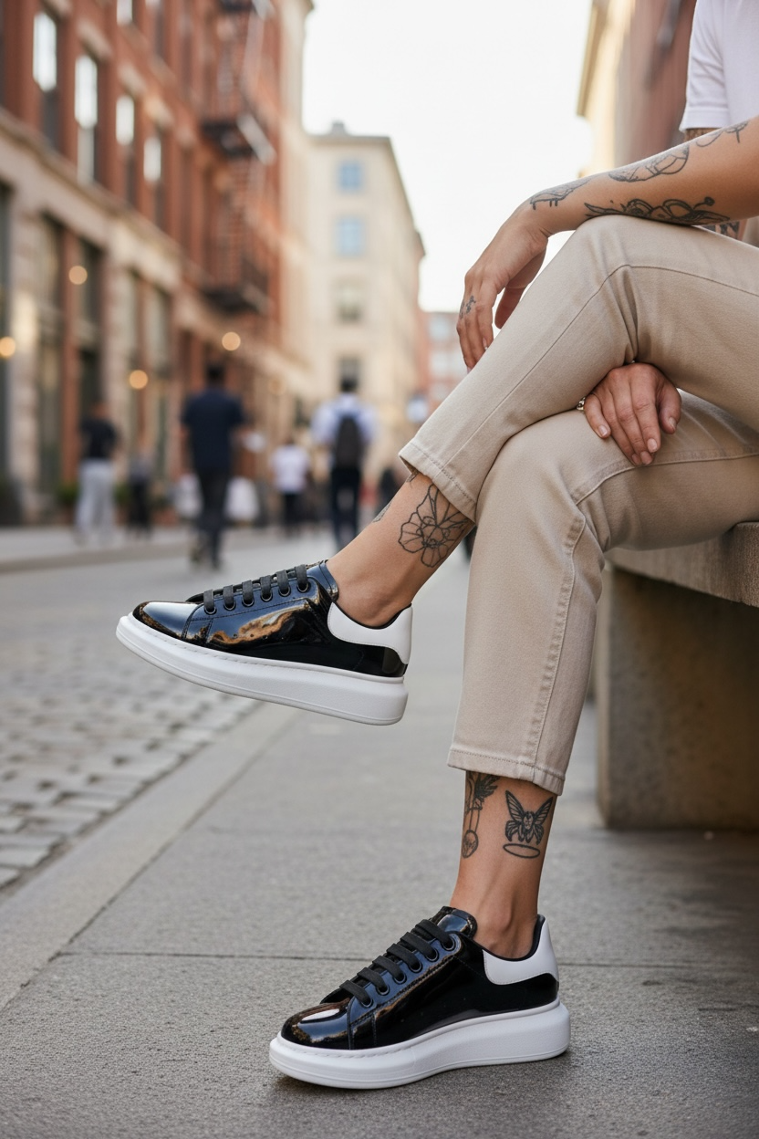 Adidasi dama casual negri luciosi AAA