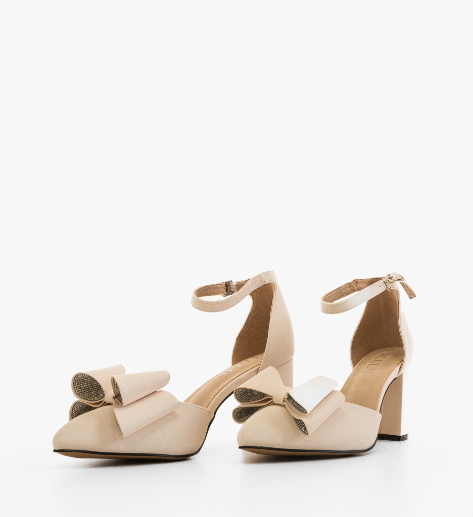 Pantofi dama Numenor Bej eleganți - imagine 3