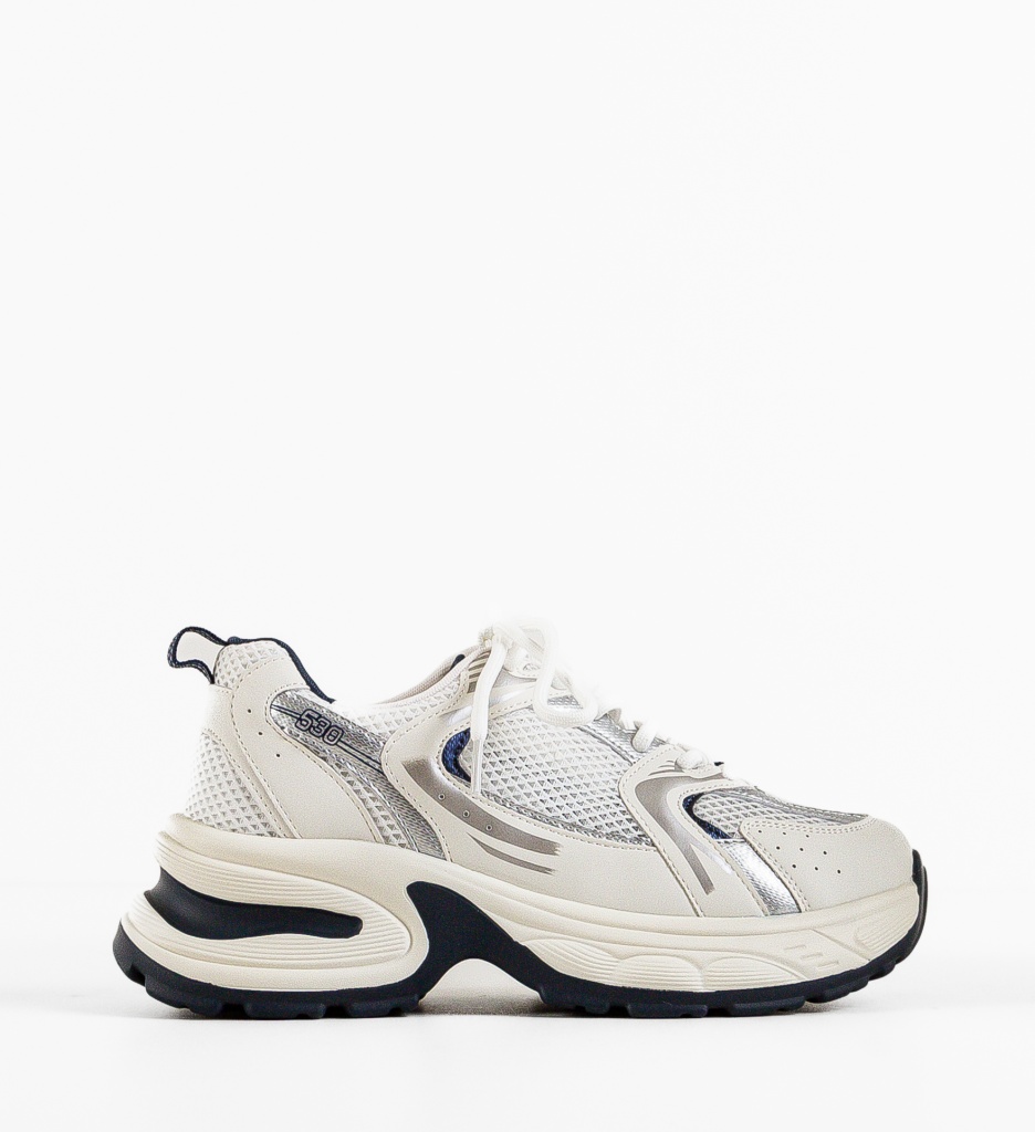 Sneakers Dama Floriza Albi 2 | Confort și Stil - imagine 4