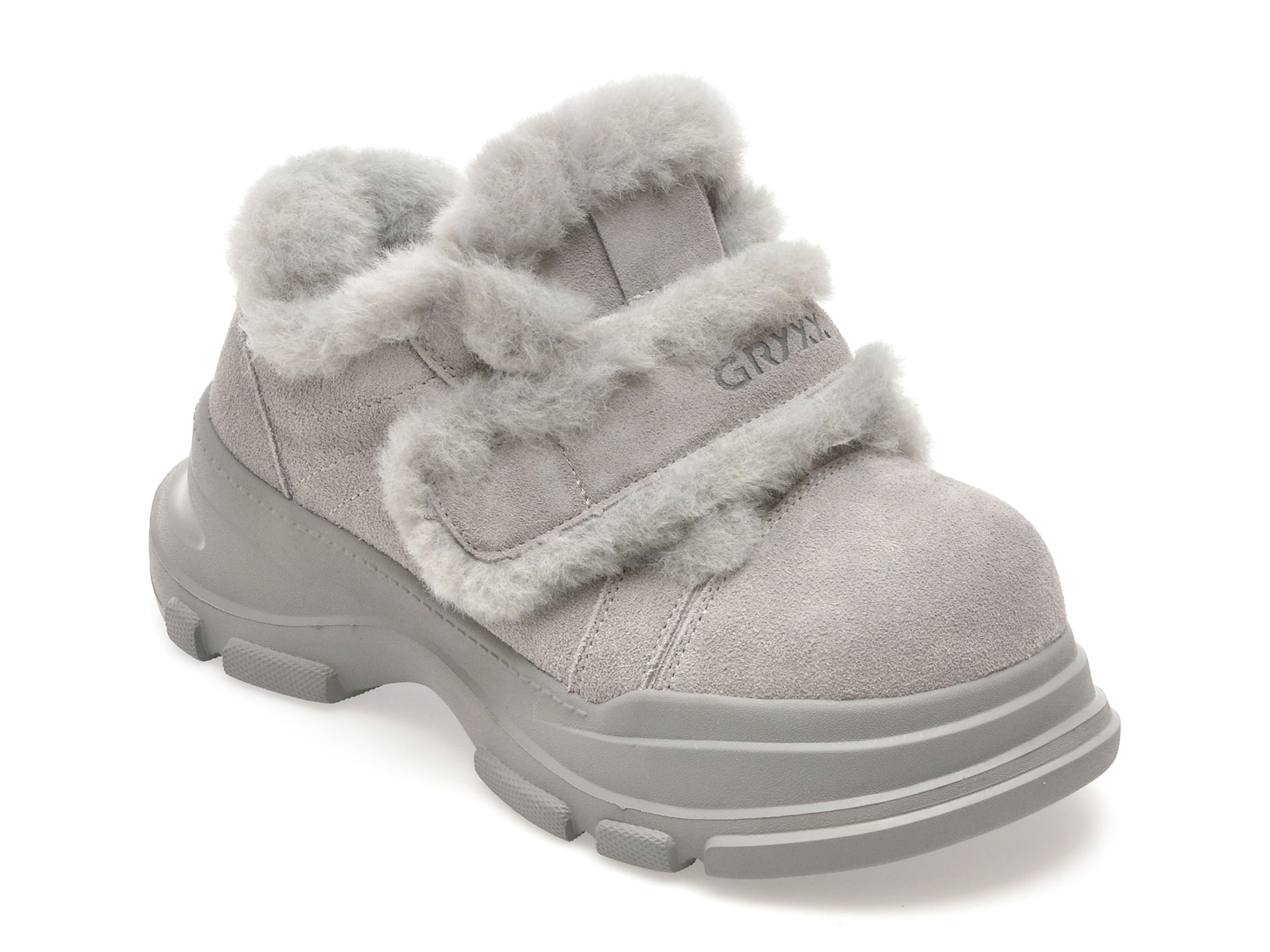 Pantofi GRYXX Gri Piele Intarsa Casual