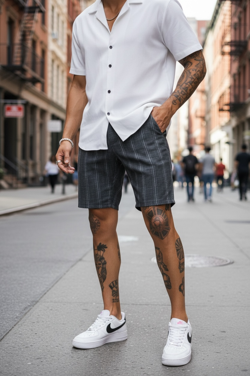 Pantaloni scurti casual cu imprimeu - confort si stil - imagine 2