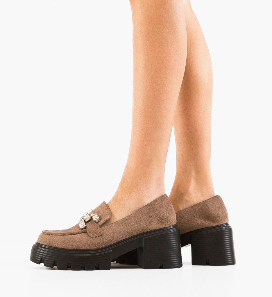 Pantofi Casual Dama Khursh Khaki | Confort si Stil - imagine 3