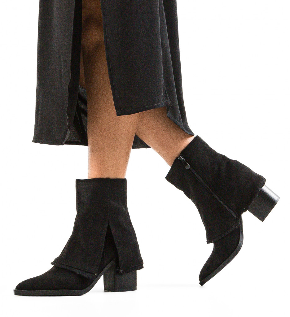 Botine Dama Keith Negre Elegante