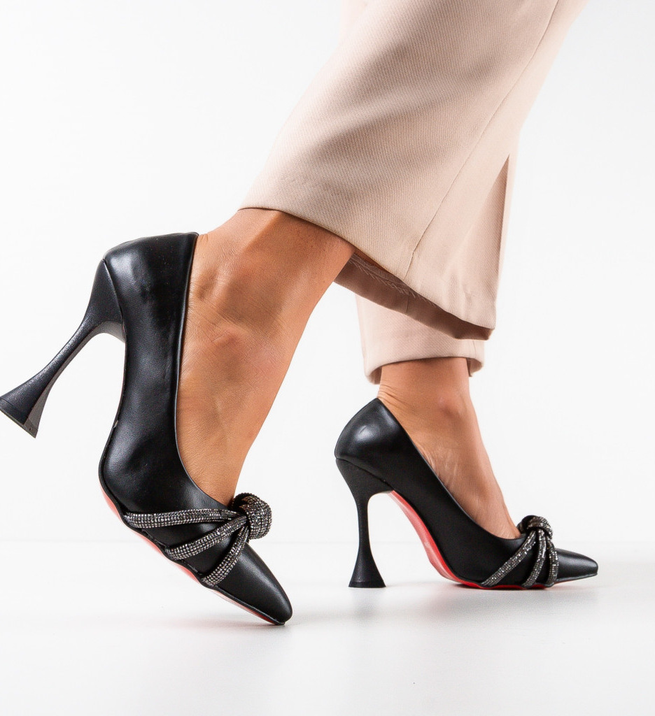 Pantofi dama Gles Negri - Eleganță și Stil - imagine 2