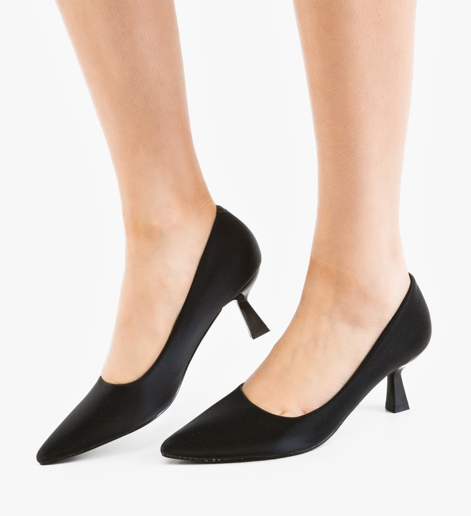 Pantofi cu toc Fyra Negri - Eleganță și Stil - imagine 5
