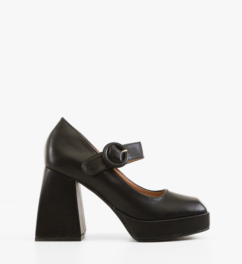 Pantofi Trinity Negri Eleganți cu Toc - imagine 6