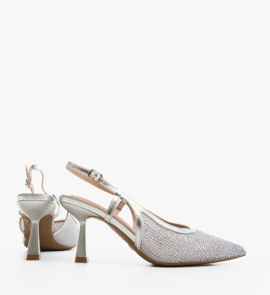 Pantofi Dama Portona Argintii Eleganți - imagine 4