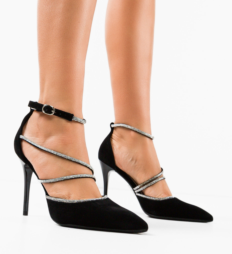Pantofi Xolani Negri Eleganți cu Toc - Stil Refinat - imagine 2