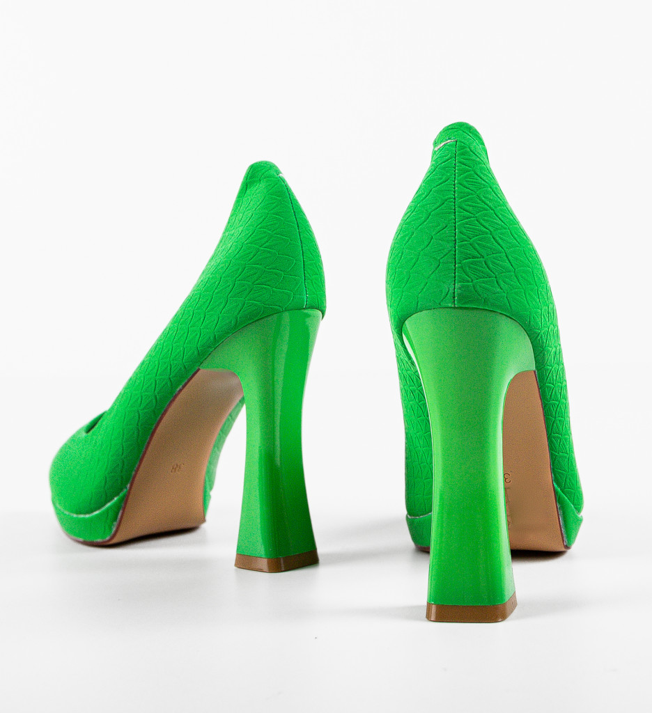 Pantofi cu Toc Verzi Sisies - Eleganță Asigurată - imagine 5