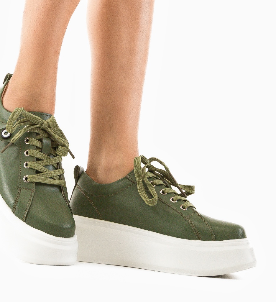 Pantofi Casual Nuandre Verzi - Confort Zi de Zi - imagine 3
