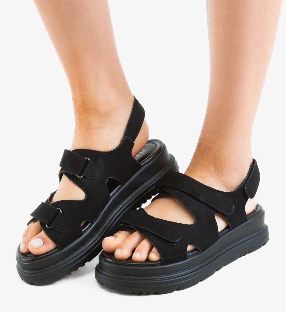 Sandale Dama Derya Negre Elegante - imagine 4