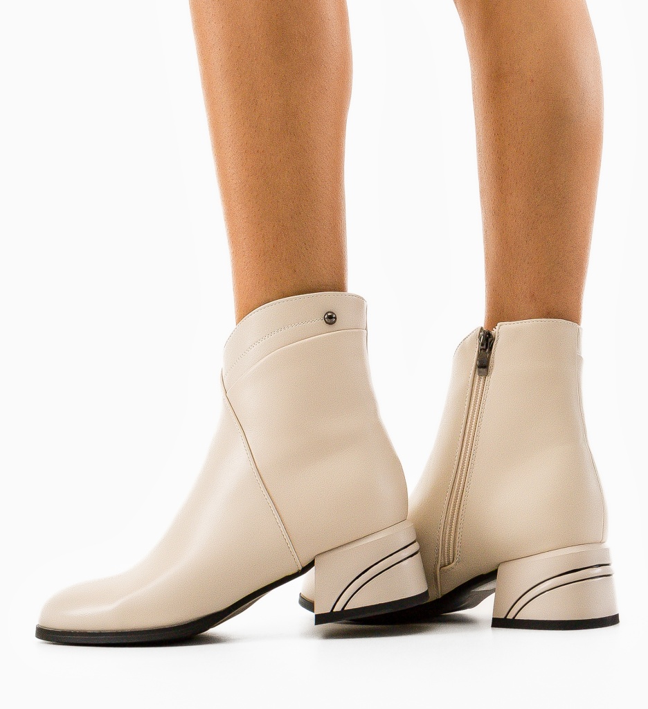 Botine Dama Kusat Bej - Confort și Eleganță