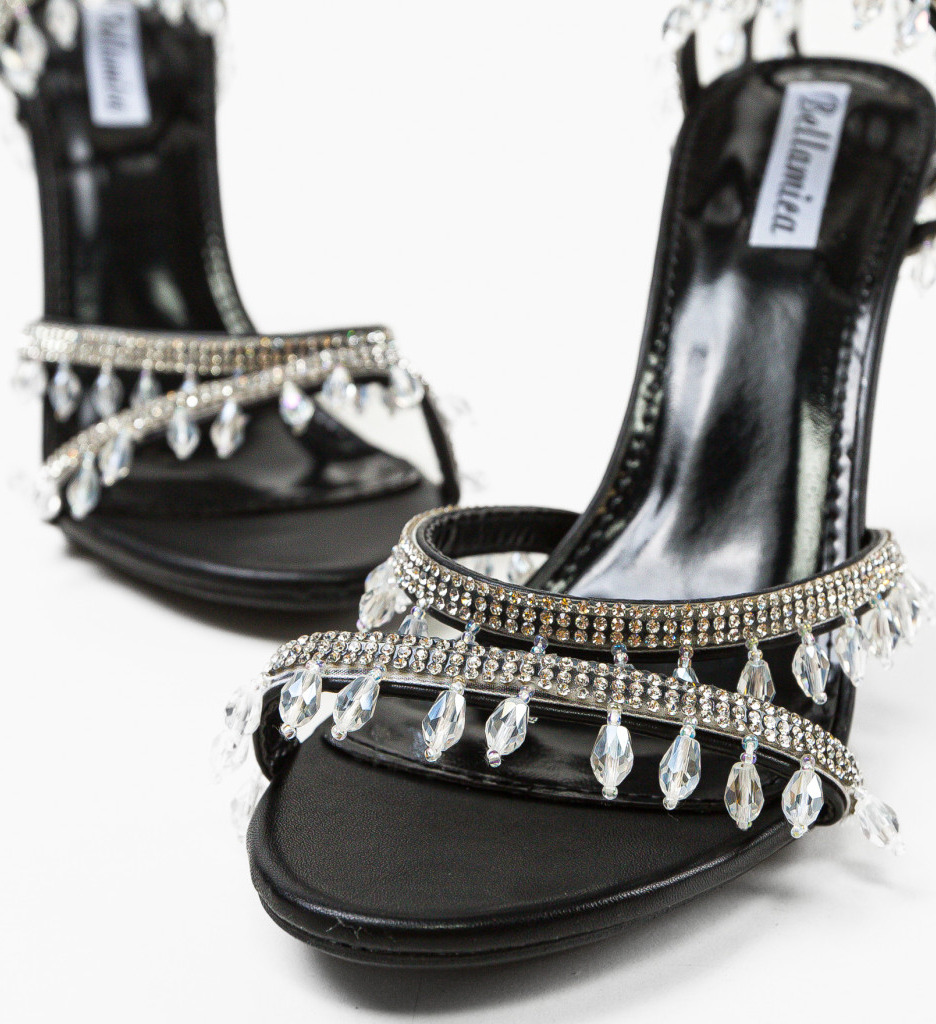 Sandale cu toc Heather Negre - Eleganță maximă - imagine 6