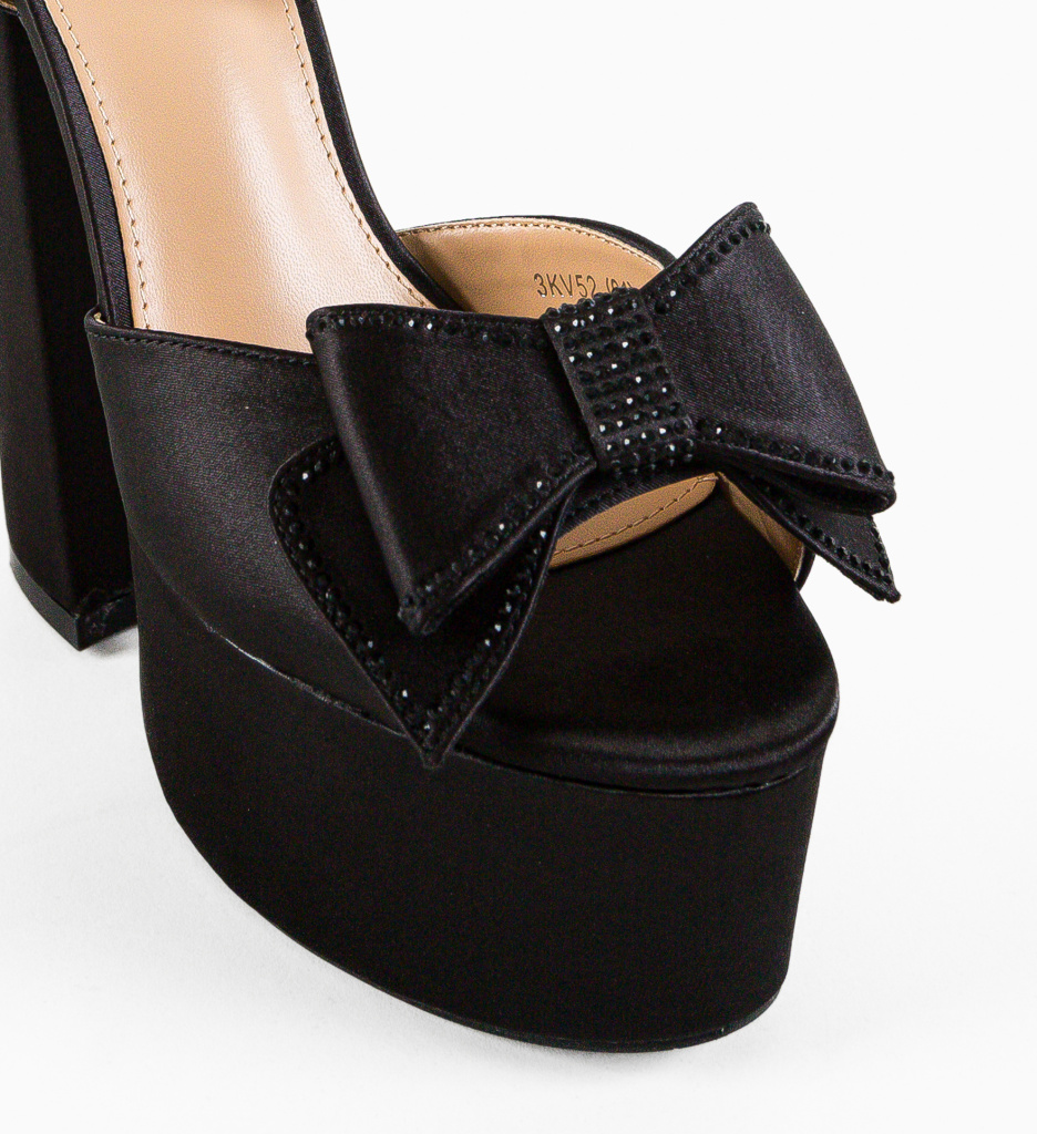 Sandale cu Toc Gallen Negre - Eleganta Absoluta - imagine 8