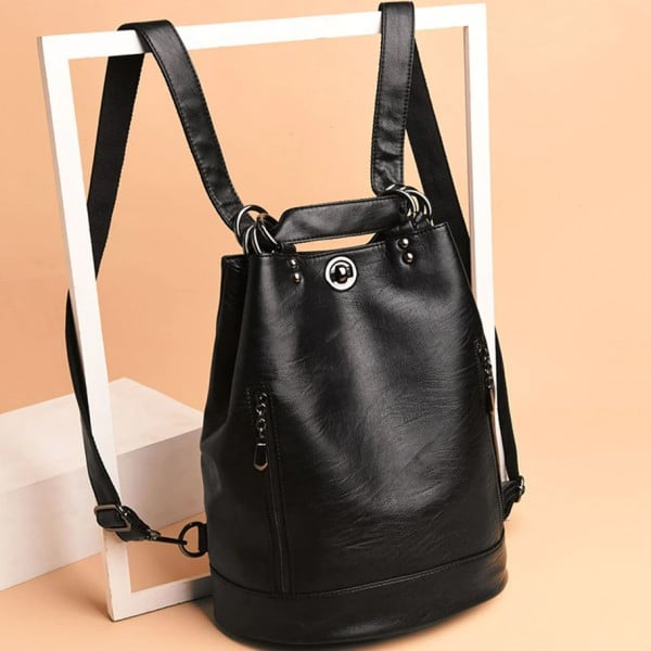 Rucsac dama Gracelyn GT1459 negru, 2-in-1 - imagine 4