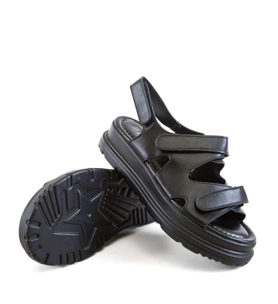 Sandale Dama Ekara Negre | Eleganță și Confort - imagine 3