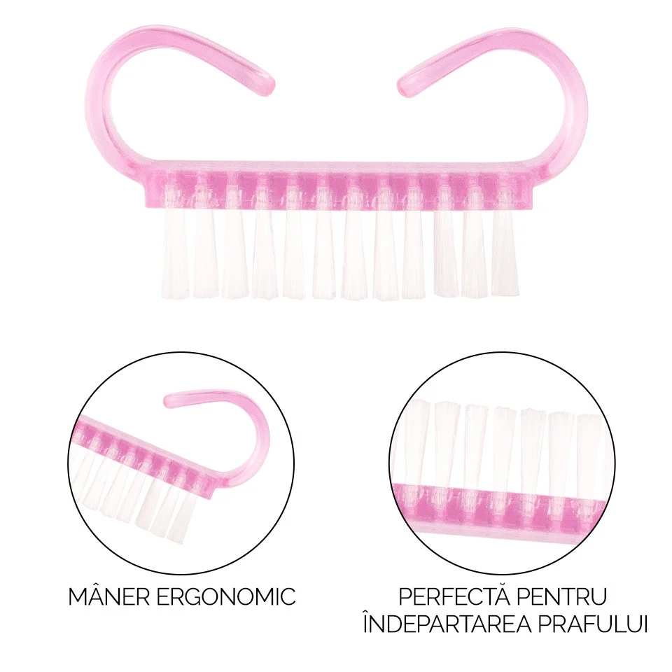 Perie praf unghii Marquise BR001 Picadili, alba - imagine 2