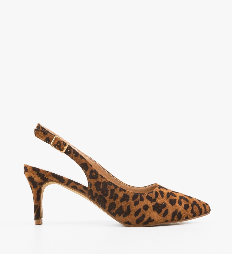 Pantofi Dama Adele Print cu Toc Elegant - imagine 6