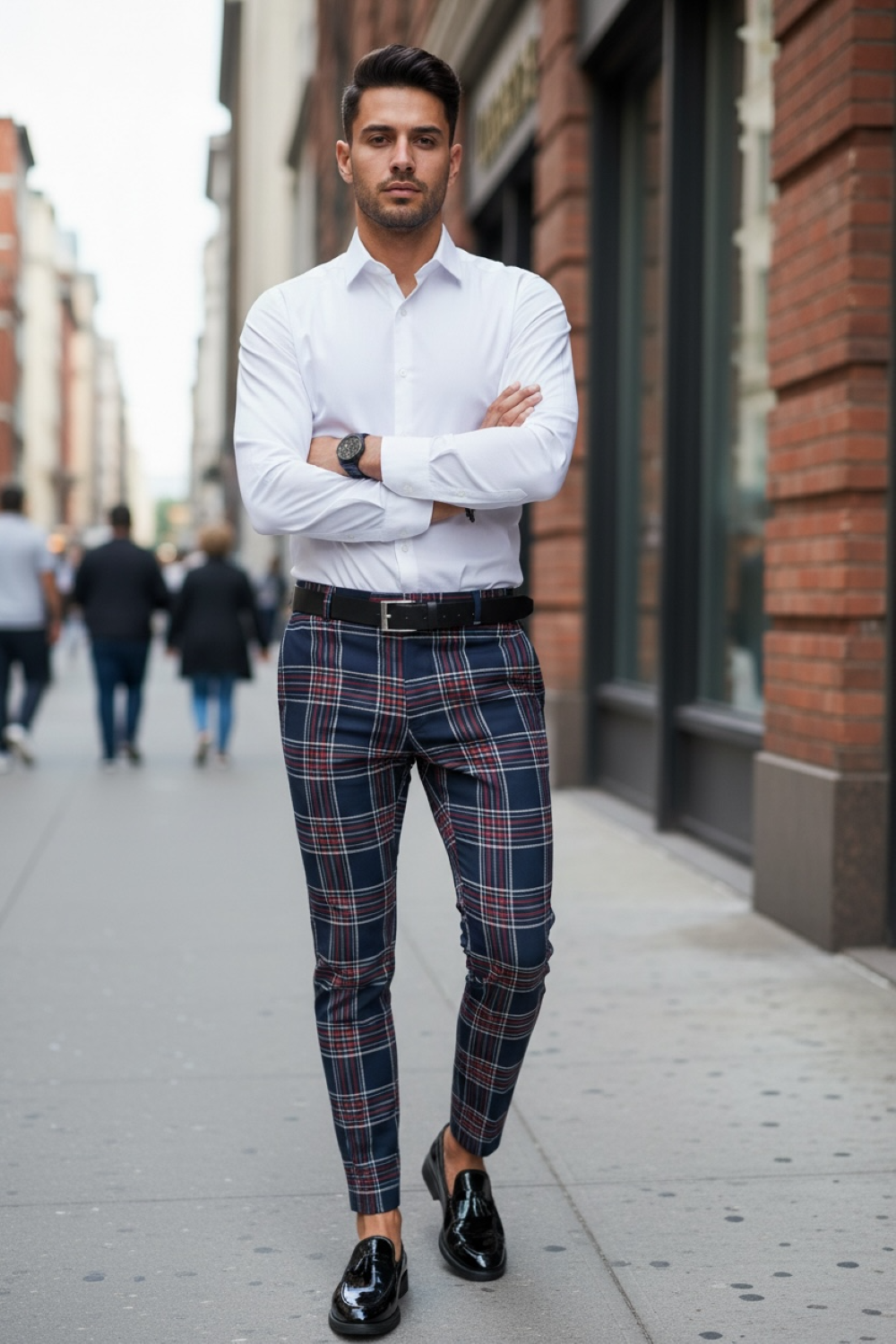 Pantaloni Eleganți Bărbați B1834 - Stil Office - imagine 2