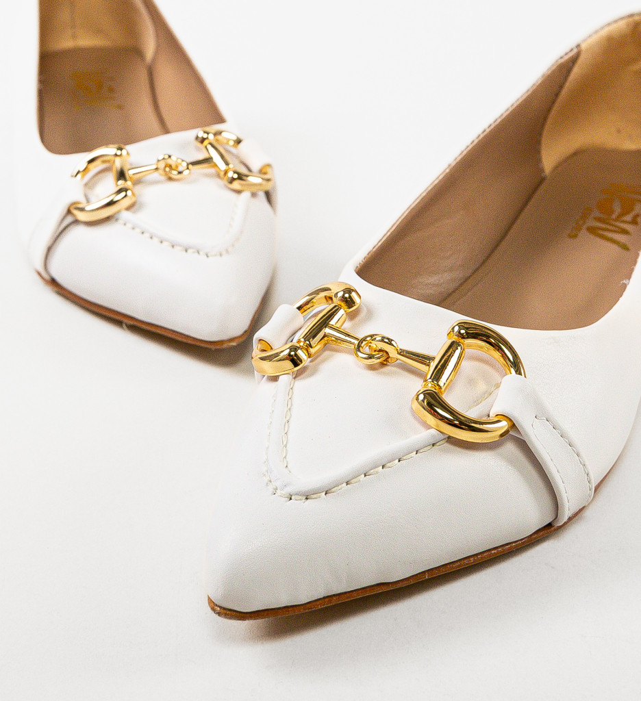 Pantofi Dama Lipse Albi | Eleganta Asigurata - imagine 8