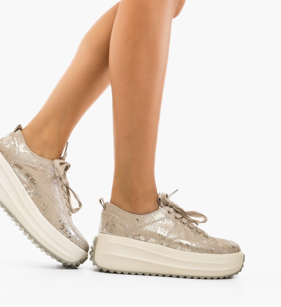 Pantofi Myhos Argintii - Stil Urban Elegant - imagine 3