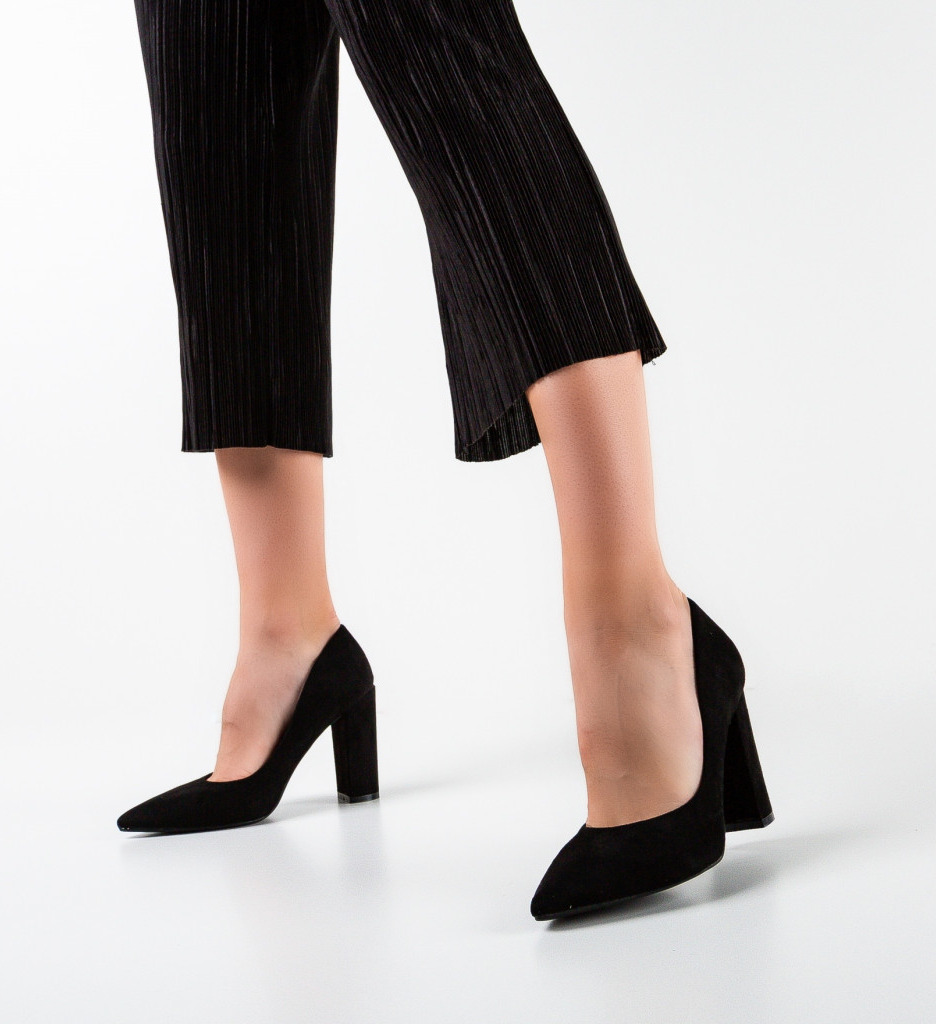 Pantofi Hofer Negri cu Toc - Eleganță Asigurată - imagine 3